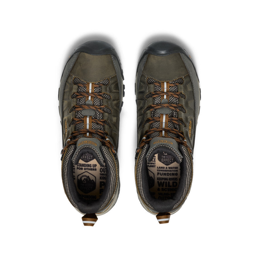 Men's Targhee III Waterproof Mid Wide | Black Olive/Golden Brown - Image 4