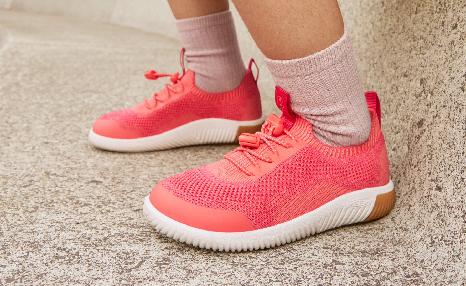 Big Kids' KNX Knit Sneaker | Iguana/Evening Primrose - Image 7