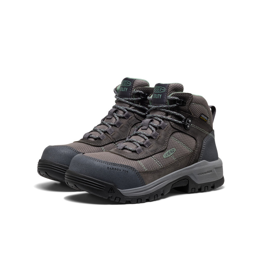 Women's Skokie Waterproof Work Boot (Carbon Toe) | Magnet/Black - Image 2