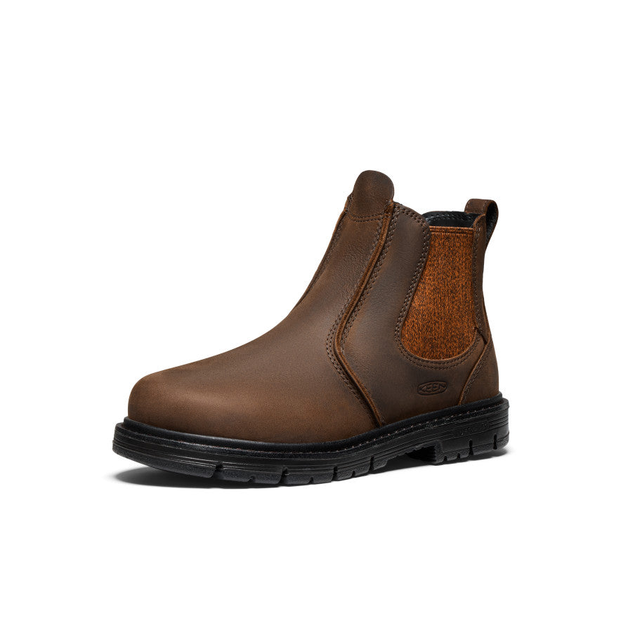 Women's San Jose Chelsea 90° Heel Boot (Aluminum Toe) | Cascade Brown/Black - Image 3