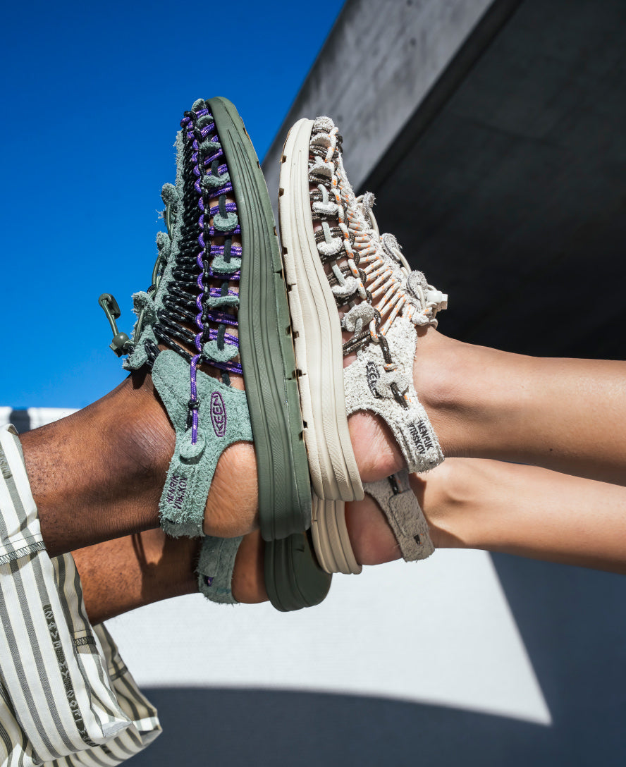 All Gender UNEEK Leather Henrik Vibskov Sneaker | Tangerine Cream - Image 9