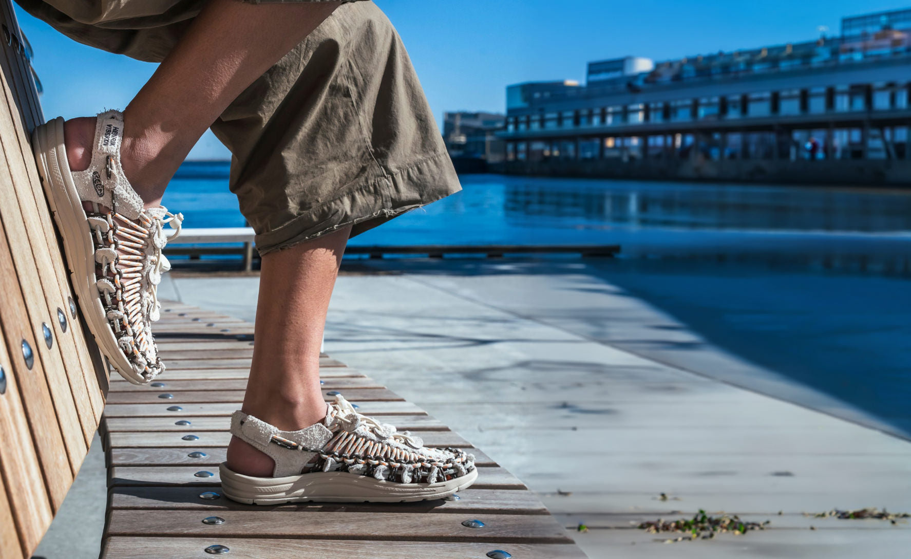 All Gender UNEEK Leather Henrik Vibskov Sneaker | Tangerine Cream - Image 7